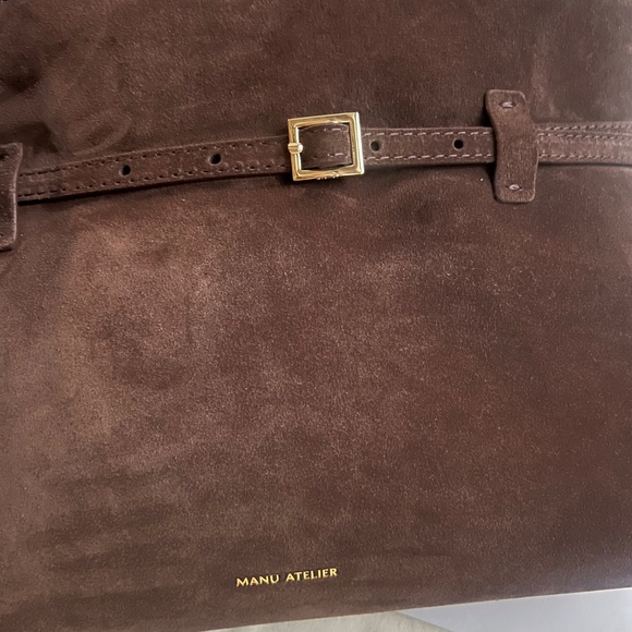 Manu Atelier Le chambon 35 Deep Brown Suede bag - Picture 6 of 6
